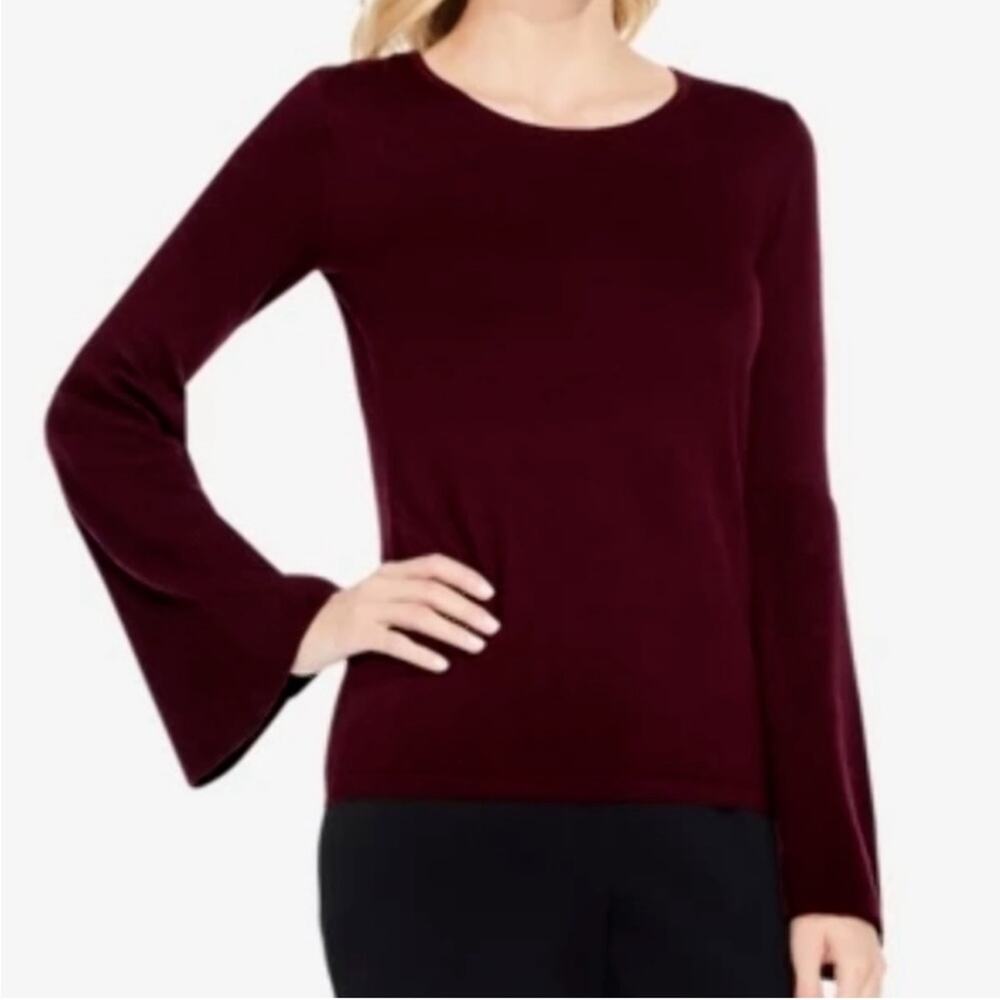 Vince Camuto Bell Sleeve Burgundy Sweater